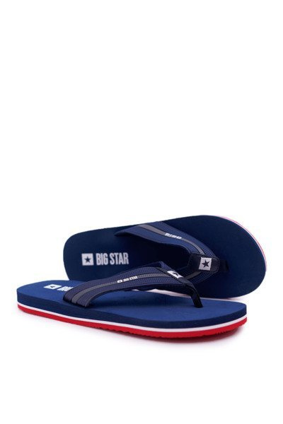 Men's Flip Flops Big Star Flip Flops Navy Blue DD174661