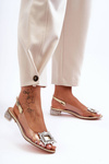 Transparent Sandals with Ornaments Golden SBarski MR1037-05