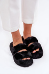 Women's Fur Slippers On Platform Black Talfedi