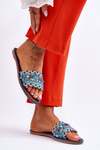 Women's Embellished Slippers Blue Bellisa