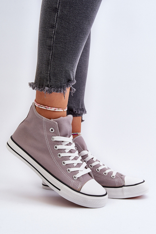 Damskie Trampki Szare Socerio B-807