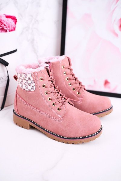 Children's Boots Insulated With Fur Pink Forest