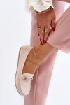 Women's Slip-On Loafers With Glitter Embellishment Beige This Moment