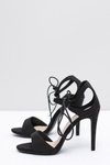 Women's Black Stilettos with Zircons Belon