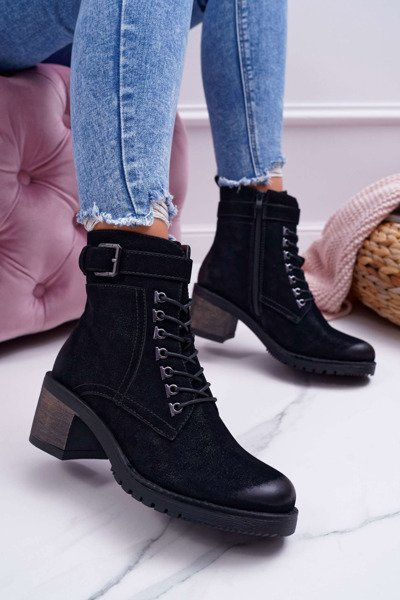 Women's Worker Boots Sergio Leone Black BT705
