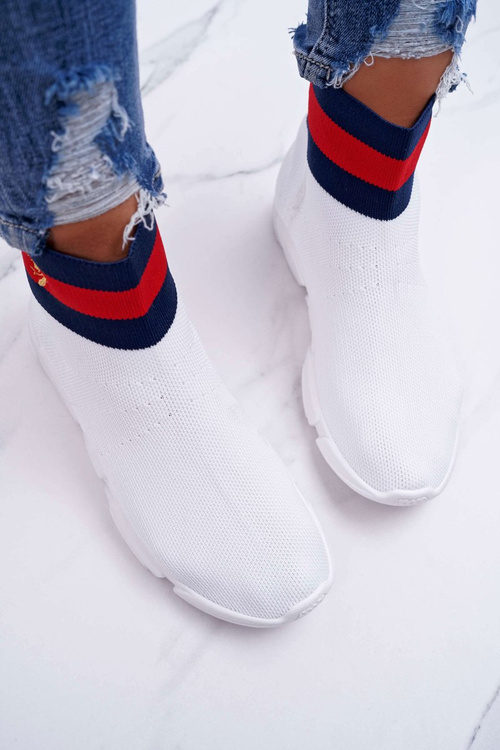 Women's Sports Shoes High Sock White Deloram