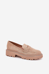 Women's eco suede moccasins with zirconia khaki Wilamla