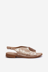Women's sandals with ornament on flat heel S.Barski KV24-057 Golden