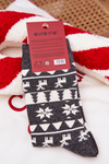 Men's Christmas Patterned Socks With Reindeer Gray