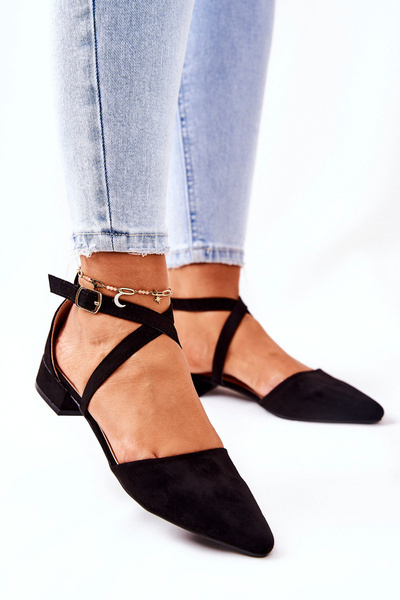 Stiletto low-heeled pumps Black Giovanna