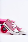 Children's Sneakers Tied Pink Wella