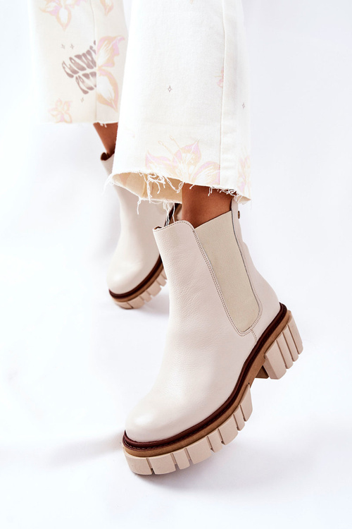 Ankle Boots Worker Maciejka Beige 05312-04