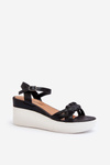 Black Wedge Sandals Esinna