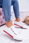 Women's Sneakers White Red Stripe Nigrid2