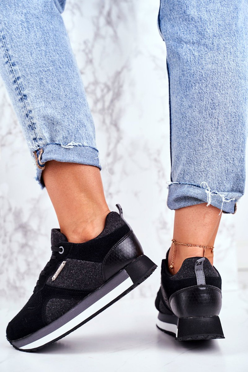 Buty Sportowe Zamszowe Big Star Czarne GG274464