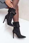 Stiletto Boots With Turned Shaft Black Luxira