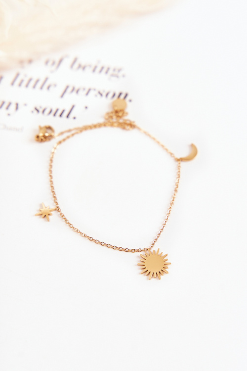 Leg Bracelet With Ornaments Gold