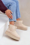 Women's Platform Snow Boots Light Beige Leanara
