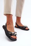 Women's Sandals with Decorations S.Barski KV27-004 Black
