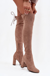 Women's High Heel Boots Beige Xamarin
