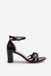 Black Sandals with Straps Enitia