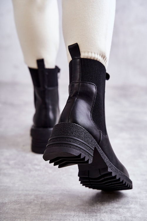Women's Warm Boots On Heel Black Abella
