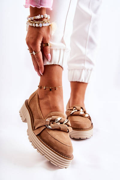 Women's Suede Shoes Laura Messi 2523 Camel