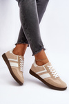 Women's Low Sneakers Sports Shoes Beige Eudiopis