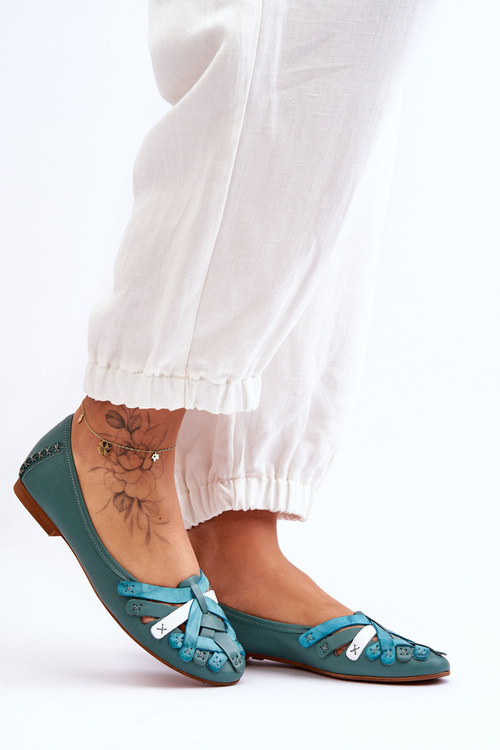 Classic Leather Women’s Ballerinas Maciejka 01358-36 Turquoise