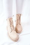 Women's Leather High Boots GOE II2N4015 Beige