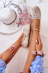 Espadryle Damskie Koronkowe Beżowe Summer Dream