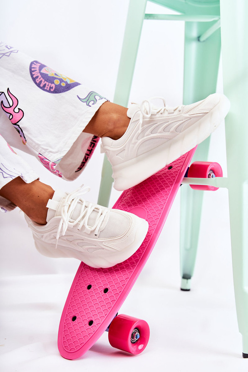 Buty Sportowe Sneakersy Modne Damskie Białe Sollero