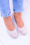 Fabric Beige Ballerinas On Anchor Elleni