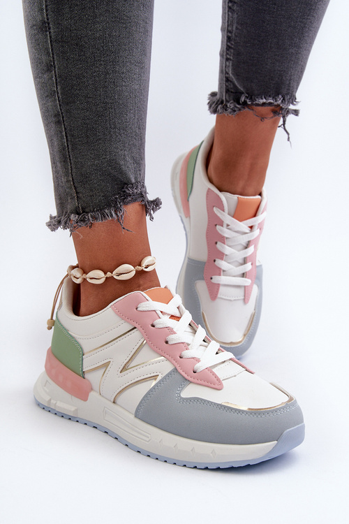 Damskie Sneakersy Eko Skóra Multikolor Kaimans A88-173