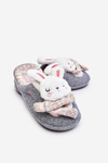 Children's slippers with thick sole gray rabbits Dasca