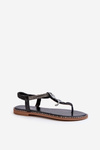 Women's Flat Sandals With Decorative Flower Silver Edoni