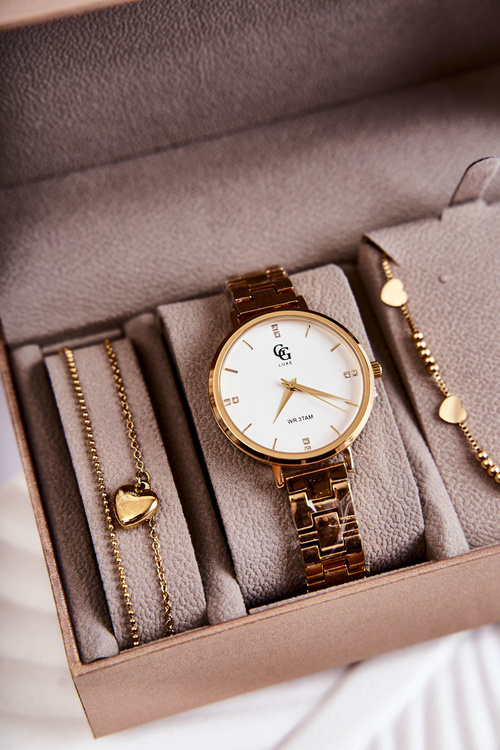 GG Luxe Gold Watch And Jewelry Set