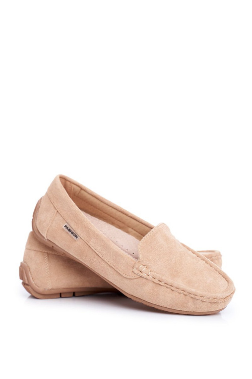 Women's Beige Suede Morreno Moccasins