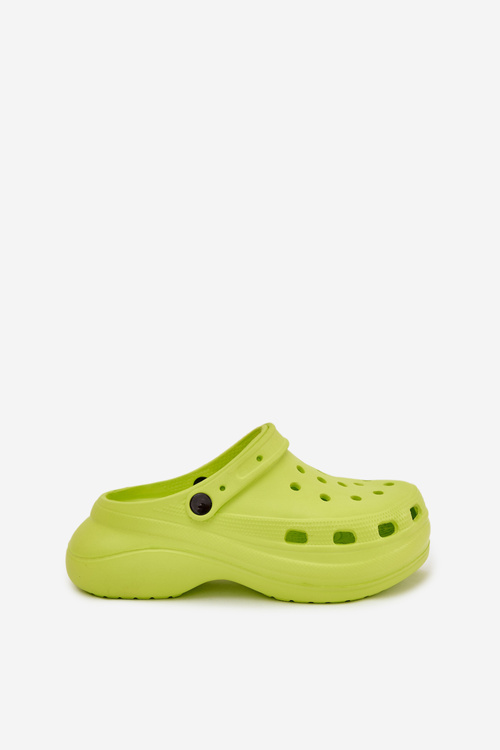 Ladies Foam Slippers Lime Elisra