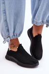 Buty Sportowe Klasyczne Wsuwane Czarne Frankie QH515