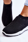 Women's Sport Shoes With Zircons Black Calsey