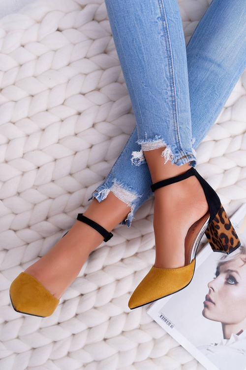 Women's Stiletto Sandals Panther Yellow Ferri