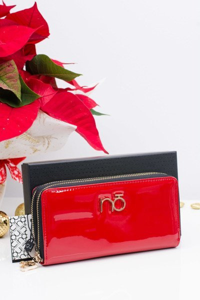 Large Women's Red Lacquered Nobo Wallet