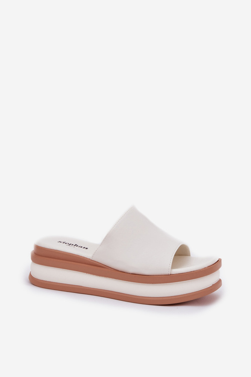 Classic Women's Platform And Wedge Slippers White Florenis