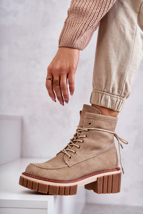 Women's Fashionable Warm Boots Beige Gerda