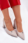 Elegant Heeled Shoes Vinceza 62224 Grey