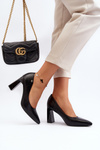 Black Eco Leather Pumps Giseleni
