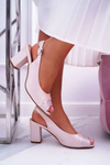 Sergio Leone SK762 Pink Pearl Faune Women's Stiletto Sandals