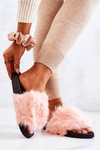 Slippers With Fur Rubber Light Pink Pollie