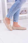 Sergio Leone Women's Beige Winted Moccasins
